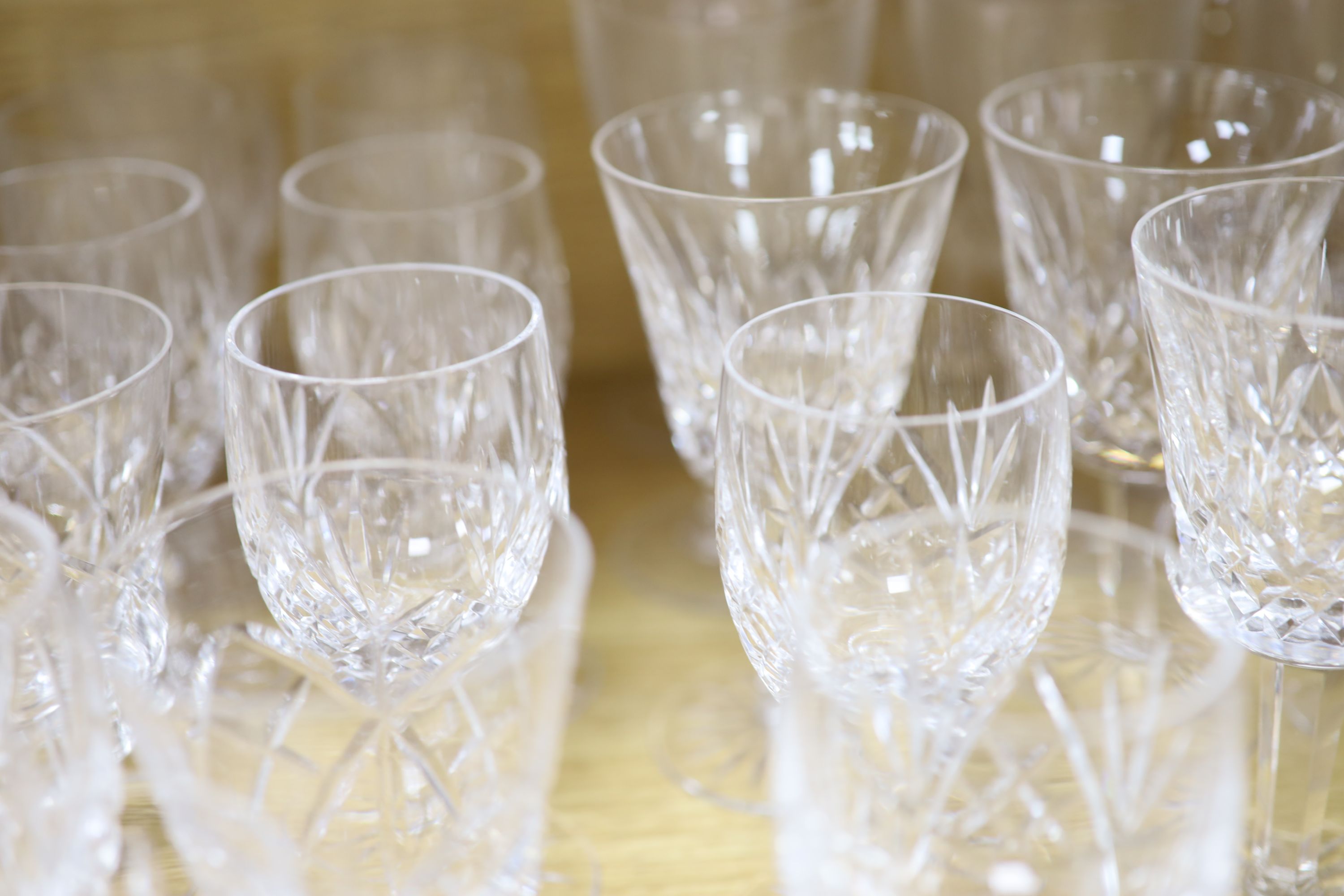 A collection of Tudor cut glass wares
